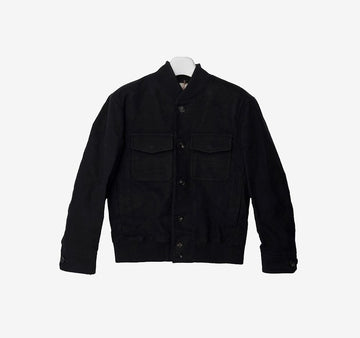 LORO PIANA FAN9977 KIKU Wildleder-Velours Bomberjacke M Schwarz 157389028 [P]