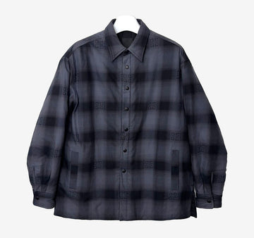 GIVENCHY 4G Monogram Ombre Check Hemdjacke 38 Größe DFWY2W3E 157846257