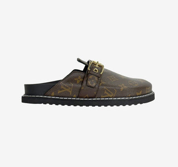 LOUIS VUITTON コージーフラットコンフォートクロッグスリッパ 46SMV5T2 157216641 [P]