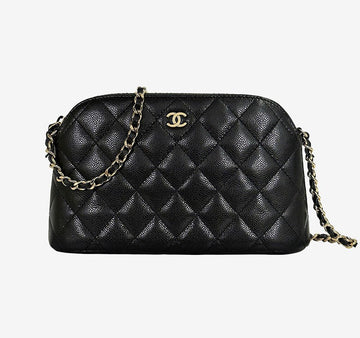 CHANEL Caviar Halbmond Ketten Crossbody Tasche Medium AP4016 157264713 [P]