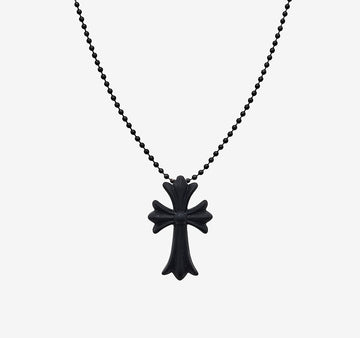 CHROME HEARTS Cross Pendant Necklace Schwarz 3ZR3LMWZ 157846612
