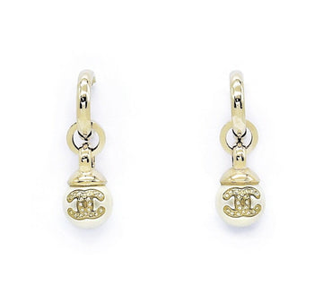 CHANEL CC Logo Pearl Crystal Earrings B1002K019 151517178 [P]