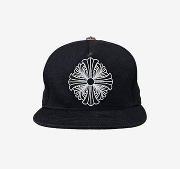 CHROME HEARTS Blumen-Cross-Snapback-Hut Schwarz B4VKMPPP 157847140