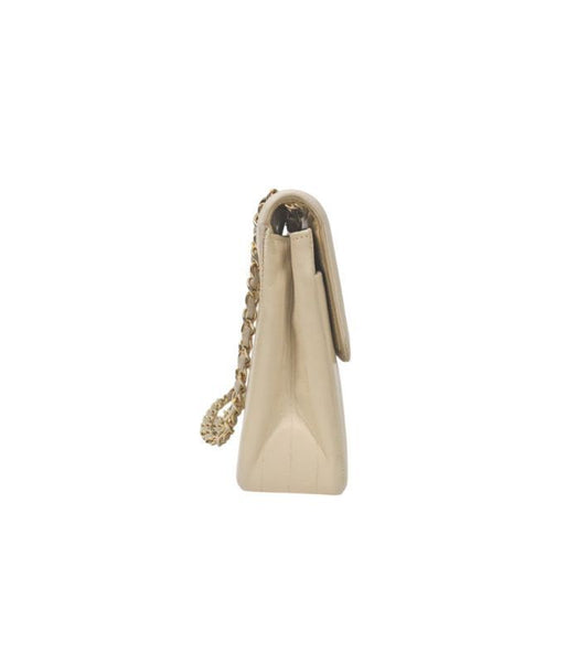 CHANEL Beige Lammleder Ketten Schultertasche 63894 157872201