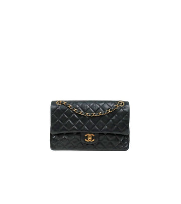 CHANEL Medium Black Lambskin Classic Shoulder Bag 63893 157872203