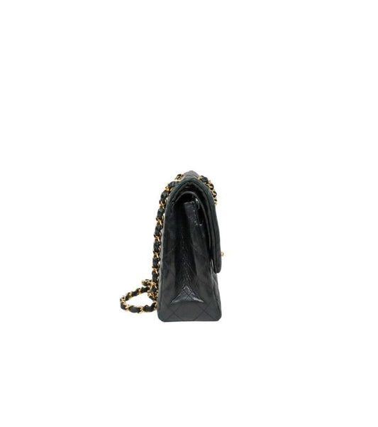 CHANEL Medium Schwarz Lammleder Klassische Schultertasche 63893 157872203