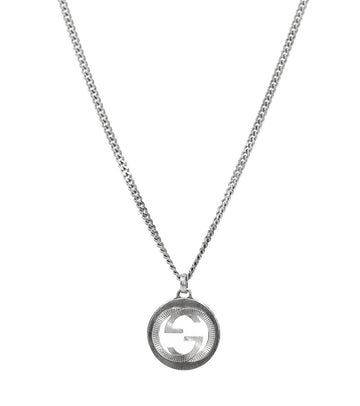 GUCCI Runde interlockende G Silberkette 63791 157875295