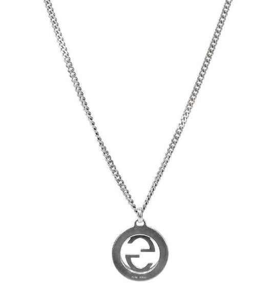 GUCCI ラウンドインターロッキングGシルバーネックレス63791 157875295