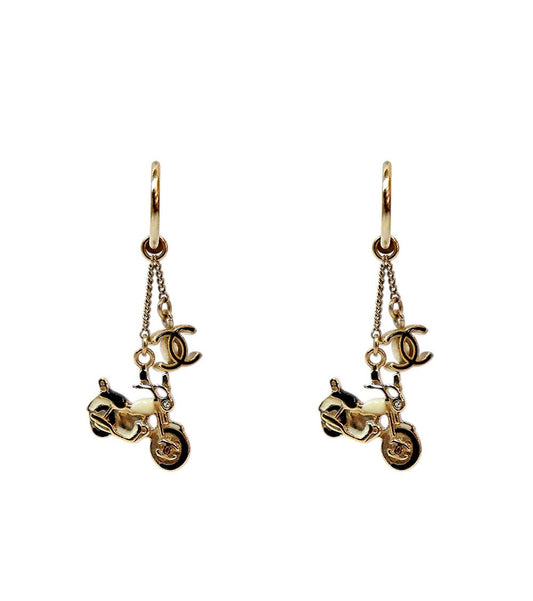 CHANEL Bike Charm CC Earrings 61733 157888608