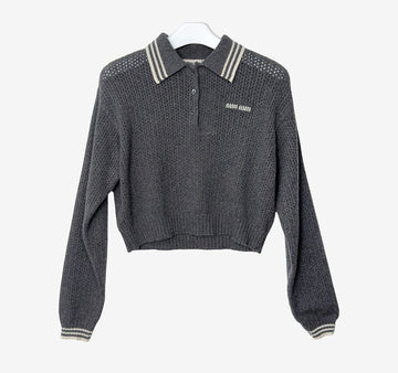 Miu Miu Cashmere Polo T-Shirt MMLA26 157889156