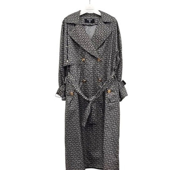 Balmain Monogram Jacquard Trench Coat ETB031006 151516077 [P]