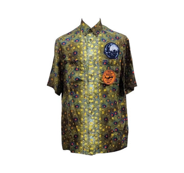 Burberry Men's Floral Print Shark Patch Shirt BUB092803 151516129 [P]