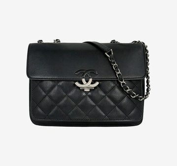 CHANEL Kette Schultertasche mit Silberbox aus Kalbsleder 25er Serie 157432228 [P]