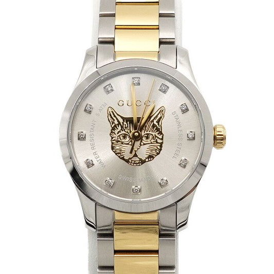 GUCCI G-Timeless Damenarmbanduhr diamantiertes Zifferblatt 27mm Quarz 157898887 [P]