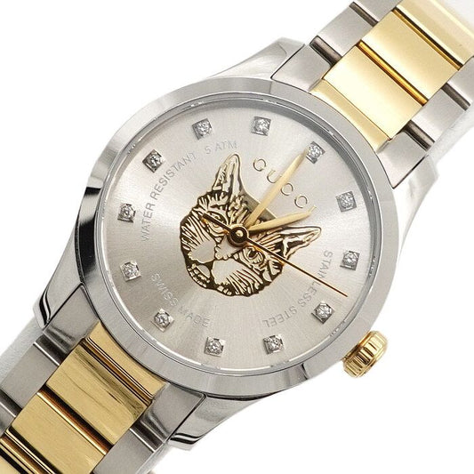 GUCCI G-Timeless Damenarmbanduhr diamantiertes Zifferblatt 27mm Quarz 157898887 [P]
