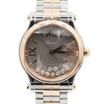 CHOPARD 18K Gold Kombi 0.45CT 9P Moving Diamond Happy Sport Automatik Damenuhr 2785599001 157898889 [P]