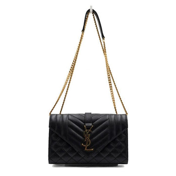 Saint Laurent Monogram Quilted Envelope Gold Chain Shoulder Bag and Crossbody AA65386 157899784 [P]