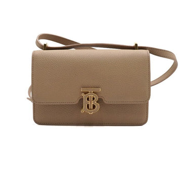 BURBERRY TB Monogram Schultertasche aus Leder in Oat Beige 8063127 157899843 [P]
