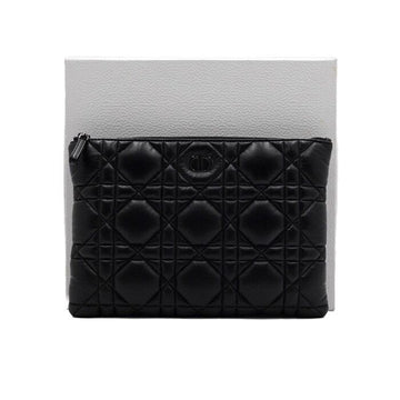 DIOR ブラックマクロカナージュCAROカローデイリーストラップポーチクラッチバッグ 65385 157899851 [P]