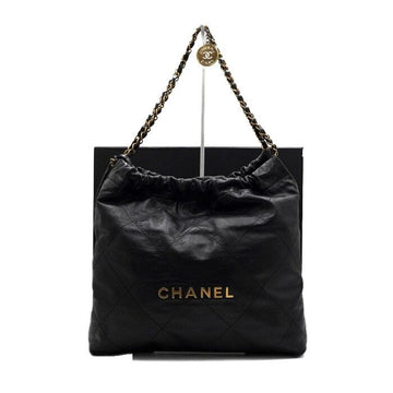 CHANEL Mittlere Schultertasche mit goldfarbenem Metall aa65358 157899861 [P]