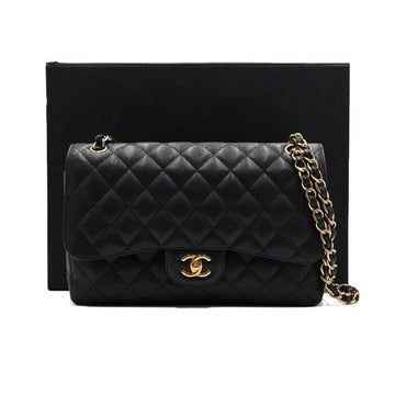 CHANEL Black Caviar Classic Jumbo Shoulder Bag A58600 157899939 [P]