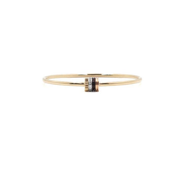 Boucheron Quattro Classic Bangle Bracelet 18K Gold 0.11 Carat 11P Diamond Women Bracelet 16 157914258 [P]