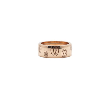 CARTIER Happy Birthday 8mm Double C Logo Ring Größe 17 157914262 [P]