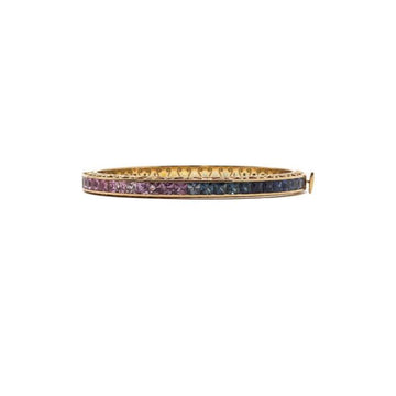 Dolce & Gabbana 18K Yellow Gold Multi-Color Sapphire Rainbow Bracelet Women's Bracelet 157914418 [P]