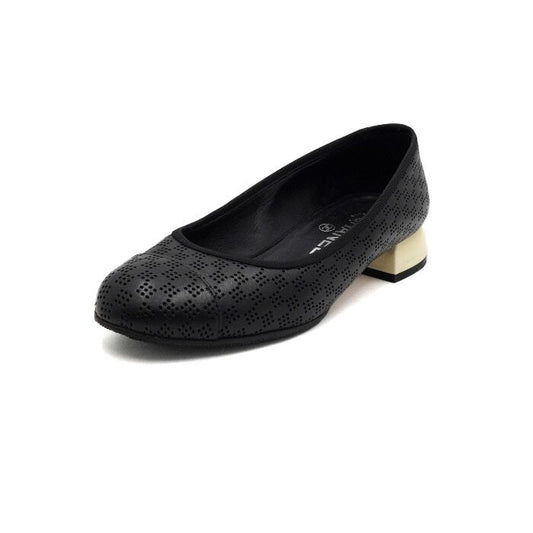 CHANEL G30035 Schwarze perforierte Leder Tasche Damen Ballerinas aa65350 157914565 [P]