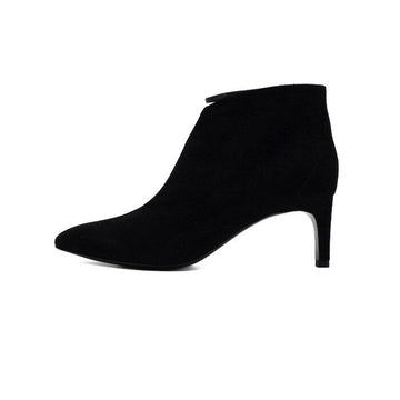 Hermes Black Suede Leather Zipper Women's Ankle Boots 172027Z 157914659 [P]