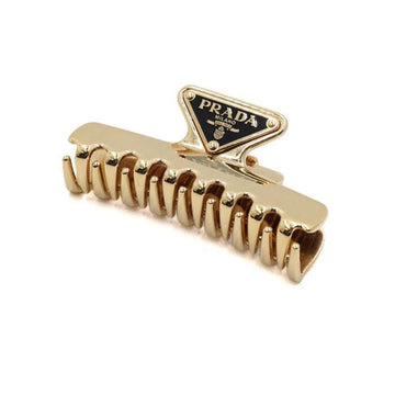 PRADA エナメル加工メタル三角ロゴヘアクリップ aa65334 157930023 [P]