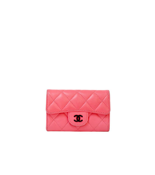 CHANEL ピンクフラップカード財布 58245 157936307 [P]