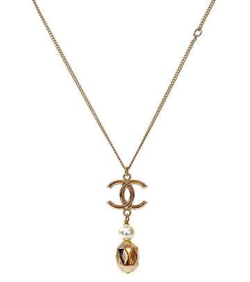 CHANEL ビーズドロップゴールドネックレス 63261 157937596 [P]