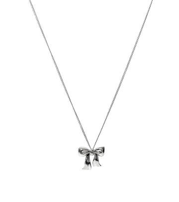 Tiffany & Co Ribbon Silver Necklace 63827 157937599 [P]
