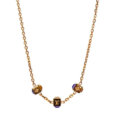 LOUIS VUITTON キュービックキューブゴールドネックレス 63789 157937603 [P]