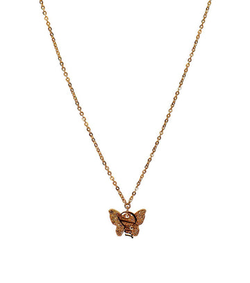 Dior Cubic Butterfly Gold Necklace 62748 157937611 [P]