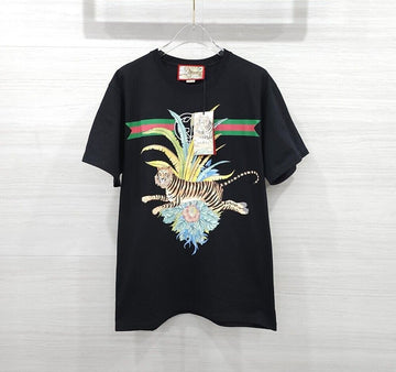 GUCCI タイガープリントのショートスリーブTシャツ 548334 157237113 [P]