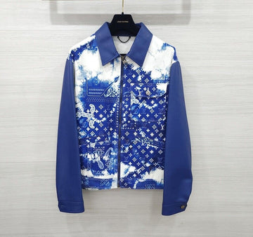 LOUIS VUITTON バンダナレザーデニムブルゾンジャケット 1AA7DV 157242417 [P]