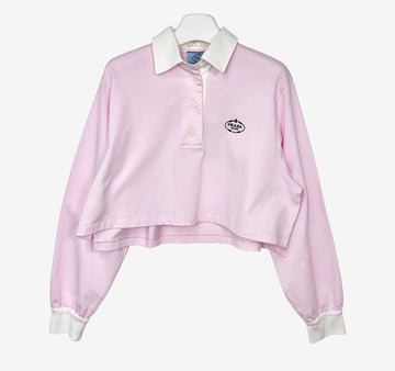 PRADA s 使用されていない ジャージ ポロシャツ S ピンク シクラメン Y7GS564H 157950059 [P]