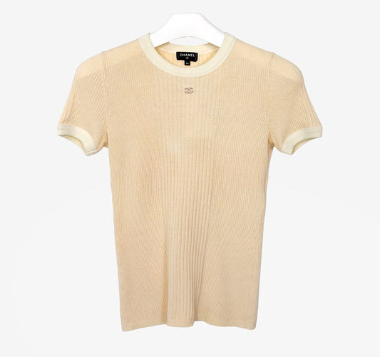 CHANEL ニットTシャツ 34 P78617K 157950064 [P]