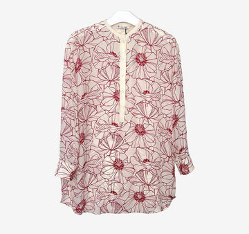 LORO PIANA Blumen-Seiden-Popover-Hemd FAI1478 157950644 [P]
