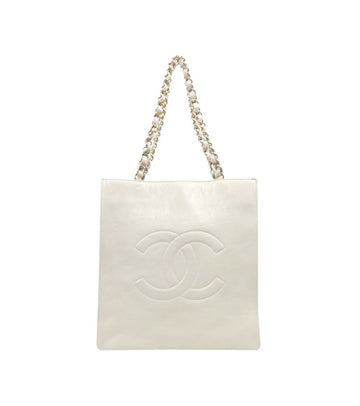 CHANEL アイボリービッグCCチェーンショルダーバッグ 63177 157977199 [P]