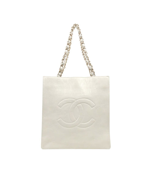 CHANEL アイボリービッグCCチェーンショルダーバッグ 63177 157977199 [P]