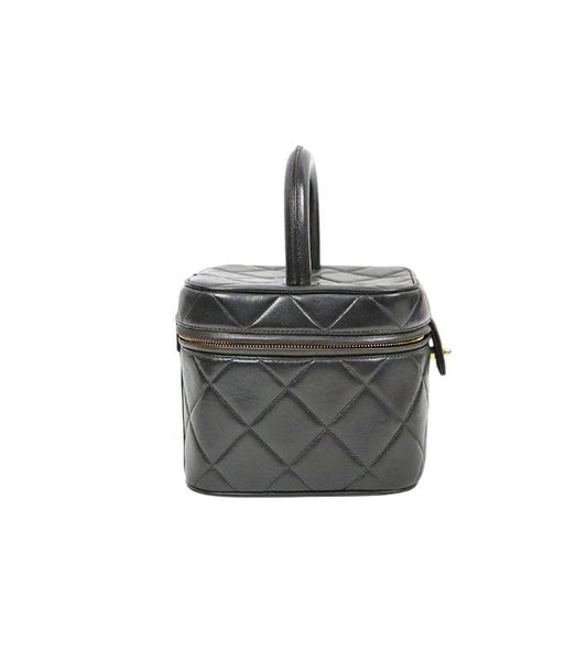 CHANEL ブラック キルティング バニティバッグ 61789 157978057 [P]