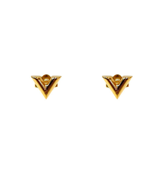LOUIS VUITTON V エッセンシャル V ゴールドイヤリング 62980 157981598 [P]