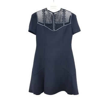 Louis Vuitton Short Sleeve Skater Silk Dress LOB021030 151515945 [P]