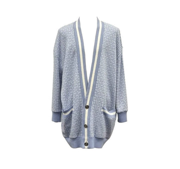 Balmain Oversized Monogram Wool Cardigan Sky Blue BAB102011 151516084 [P]