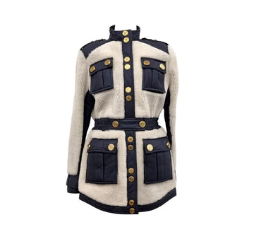 Balmain Gold Button Mustang Women's Jacket ETB071621 151516147 [P]