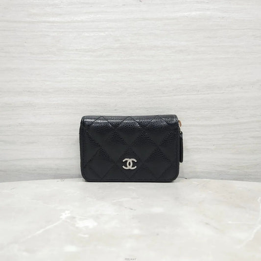 CHANEL Classic Caviar Zipper Wallet AP0216 157984149 [P]