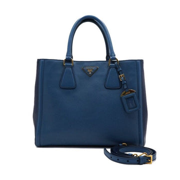 Prada Blue Saffiano Lux Tote Bag and Shoulder Bag 12345 157985424 [P]